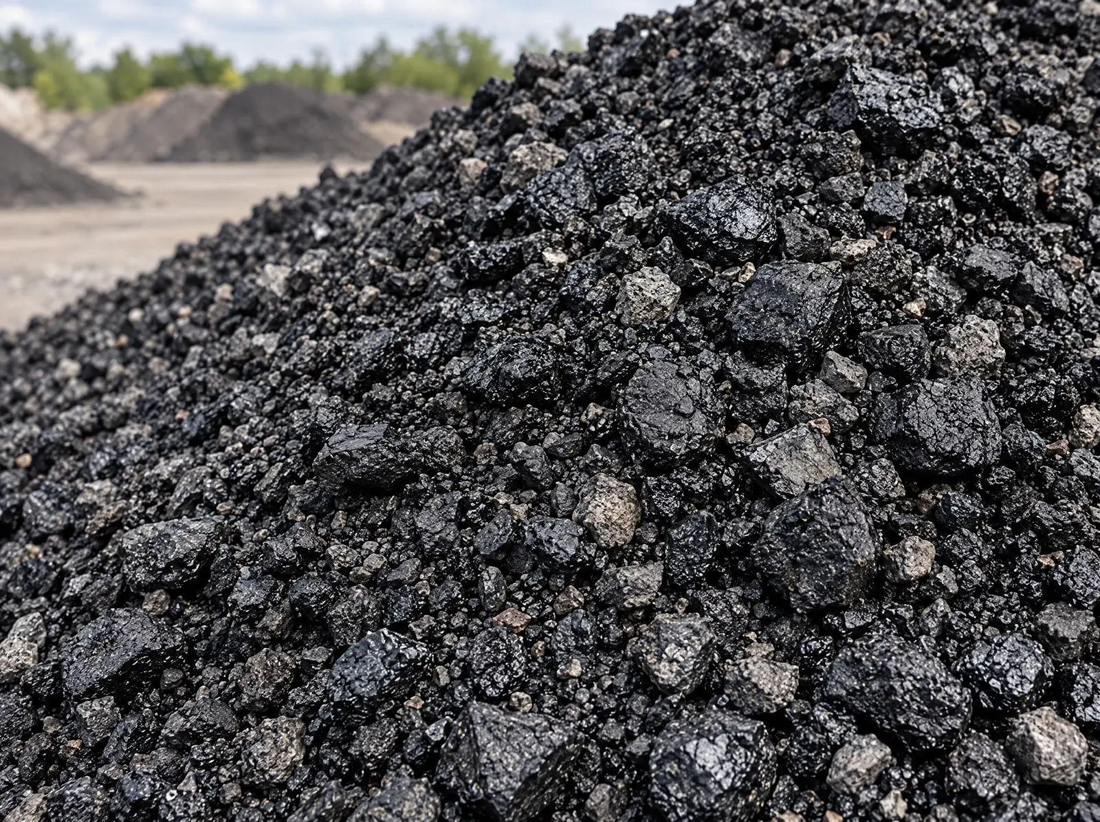 Close view of a pile of bulk Asphalt Millings