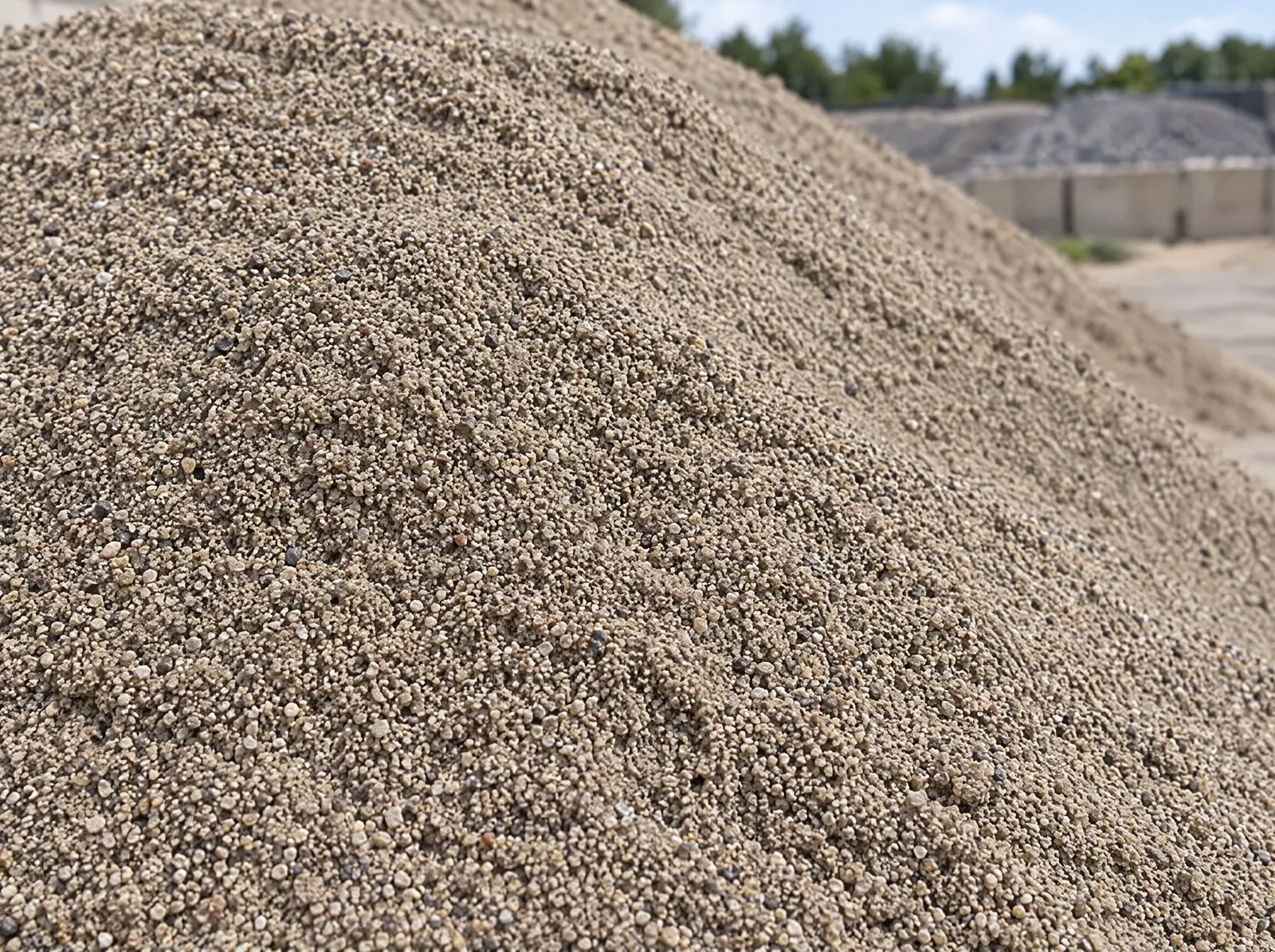Close view of a pile of bulk Concrete Sand